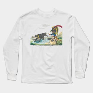 The Bone of Contention or the English Bull Dog and the Corsican Monke Long Sleeve T-Shirt